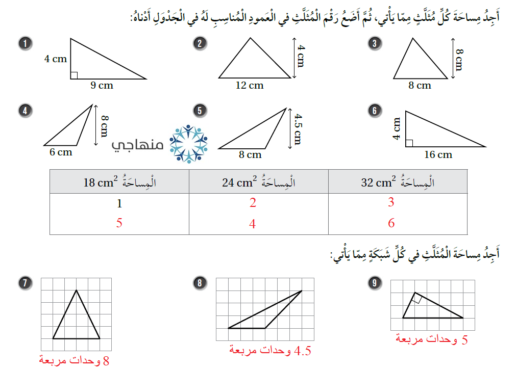 مساحة المثلث